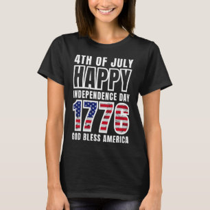 4. Juli Frohen Unabhängigkeitstag 1776 Gott segne T-Shirt