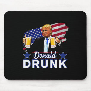 4. Juli Funny Drinking Präsidenten - Donald Dru Mousepad