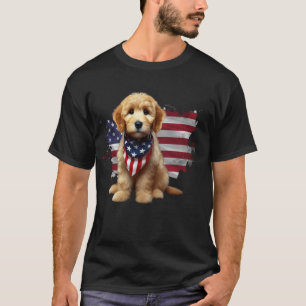 4. Juli Funny Golden Retriever Vintag T-Shirt