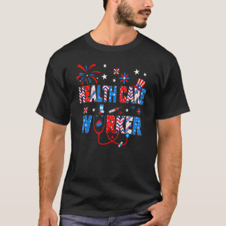 4. Juli für Frauen Stethoskop Gesundheitsversorgun T-Shirt