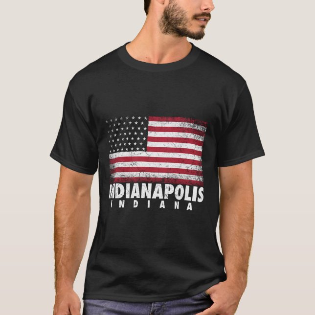4. Juli für Männer Frauen Indianapolis Indiana Ame T-Shirt (Vorderseite)