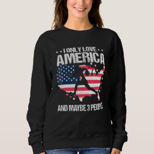 4. Juli Fußball American Flag USA unabhängig Sweatshirt
