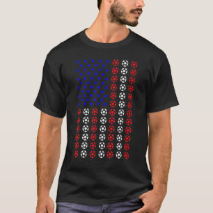 4. Juli Fußball Ball American Flag Patriotic SP T-Shirt