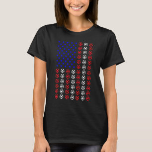 4. Juli Fußball Ball American Flag Patriotic SP T-Shirt