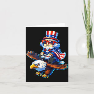 4. Juli Gamer Patriotischer Onkel Sam Retro Pixel Karte