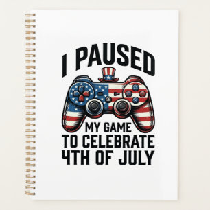 4. Juli Gamer Patriotisches Videospiel-Shirt_1 Planer