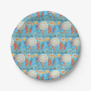 4. JULI-GANG-, PARADE- UND FIREWORKS-PAPIERPLATTE PAPPTELLER