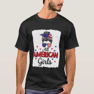 4. Juli gebleicht Tochter USA All American T-Shirt