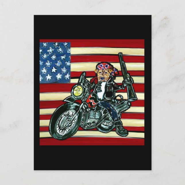 4. Juli - Geboren, Wild Airedale zu sein Postkarte (Vorderseite)