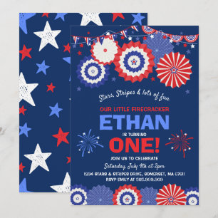 4. Juli Geburtstag Einladung Amerikanische Unabhän