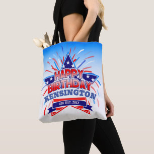 4. Juli Geburtstag Tote Bag