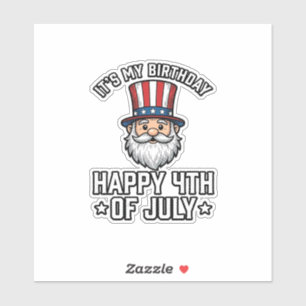 4. Juli Geburtstags-Gnom Patriotisches T-Shirt-Des Aufkleber