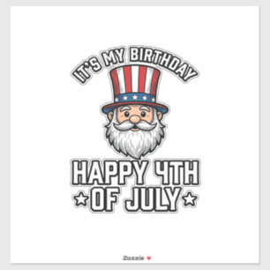 4. Juli Geburtstags-Gnom Patriotisches T-Shirt-Des Aufkleber