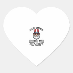 4. Juli Geburtstags-Gnom Patriotisches T-Shirt-Des Herz-Aufkleber