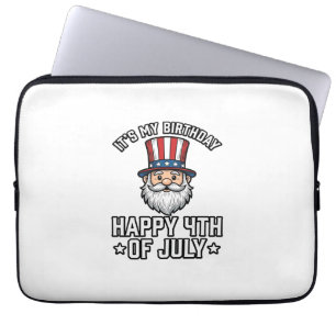 4. Juli Geburtstags-Gnom Patriotisches T-Shirt-Des Laptopschutzhülle