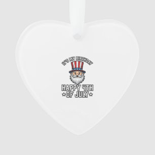 4. Juli Geburtstags-Gnom Patriotisches T-Shirt Des Ornament