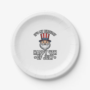4. Juli Geburtstags-Gnom Patriotisches T-Shirt Des Pappteller