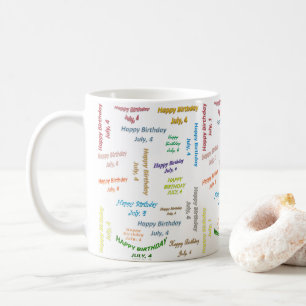 4. Juli, Geburtstags-Tasse Kaffeetasse
