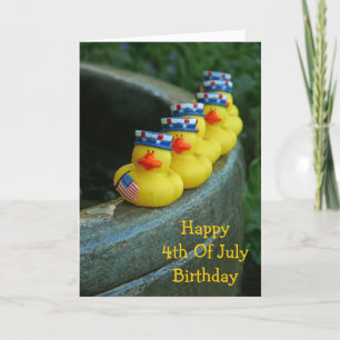 4. Juli Geburtstagskarte Rubber Duckies Karte