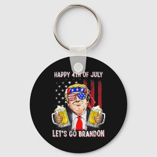 4. Juli gehen wir Beer Brandon Trump Beer Ameri Schlüsselanhänger (Vorderseite)