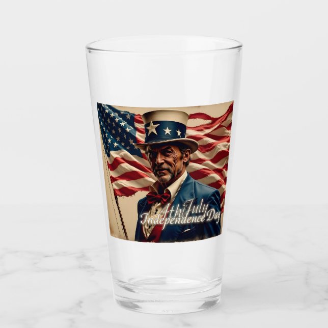4. Juli - Geist der Unabhängigkeit Glas (Vorderseite)