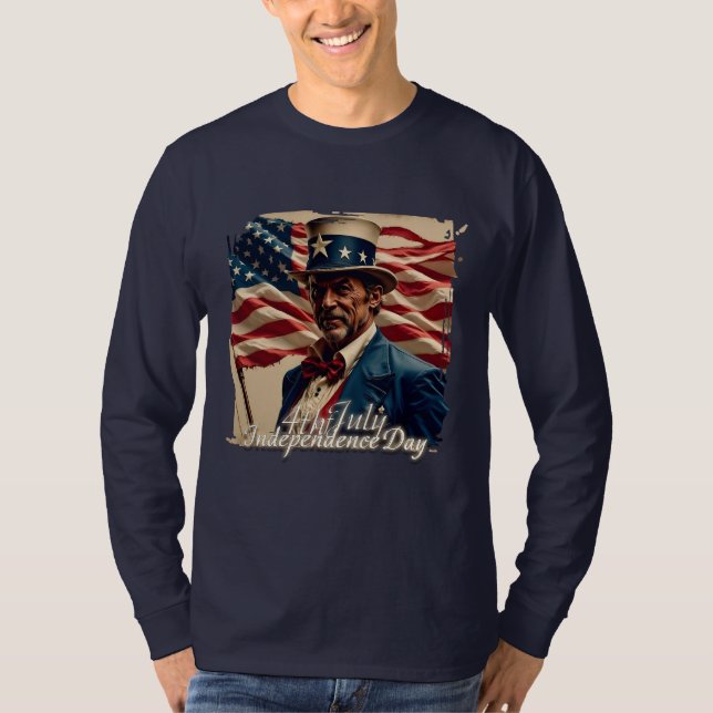 4. Juli - Geist der Unabhängigkeit T-Shirt (Vorderseite)