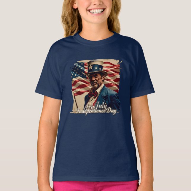 4. Juli - Geist der Unabhängigkeit T-Shirt (Vorderseite)