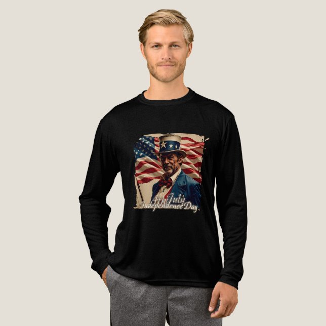 4. Juli - Geist der Unabhängigkeit Tri-Blend Shirt (Volle Vorderseite)