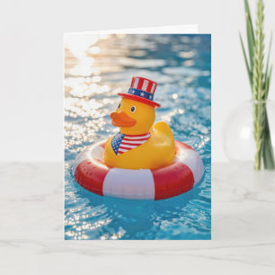 4. Juli Gelbe Gummiente im Pool Karte