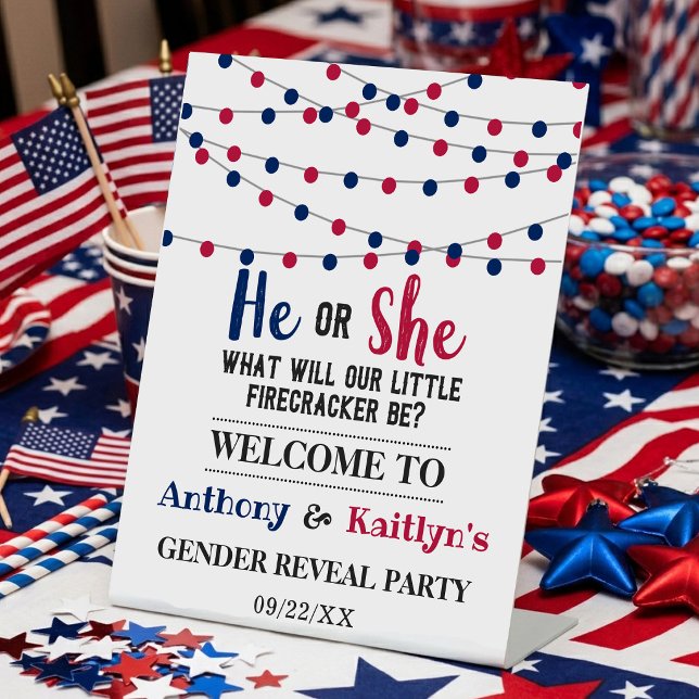 4. Juli Gender-Party Sockelschild (Von Creator hochgeladen)