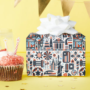 4. Juli Generative Muster Geschenkpapier
