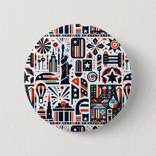 4. Juli Generatives Muster Button