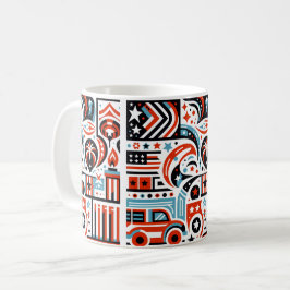 4. Juli Generatives Muster Kaffeetasse