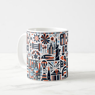 4. Juli Generatives Muster Kaffeetasse