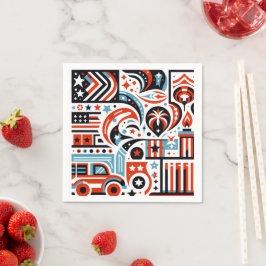 4. Juli Generatives Muster Serviette