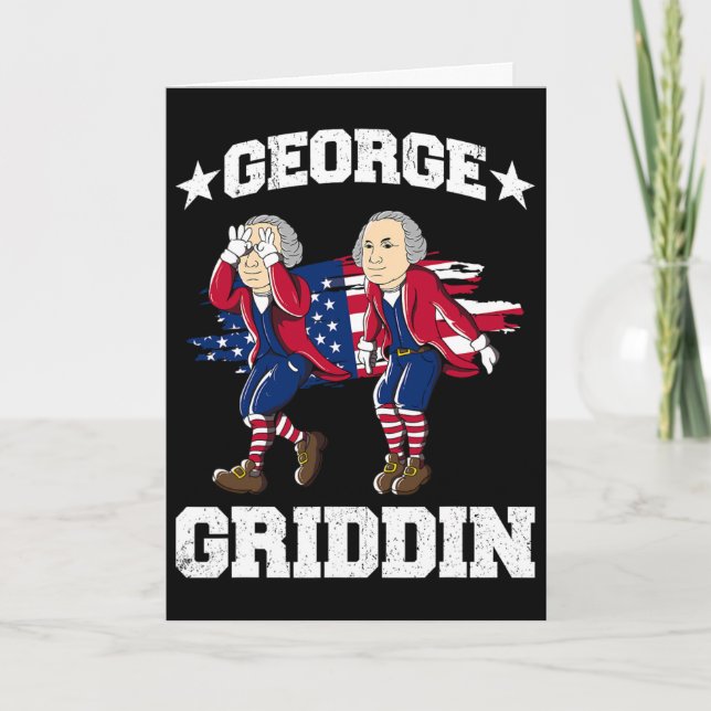 4. Juli George Washington Griddy George Griddi Karte (Vorderseite)