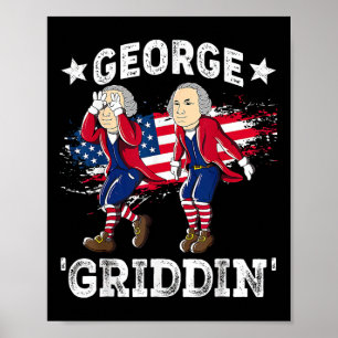 4. Juli George Washington Griddy George Griddi Poster