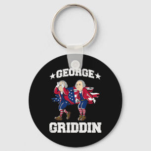 4. Juli George Washington Griddy George Griddi Schlüsselanhänger