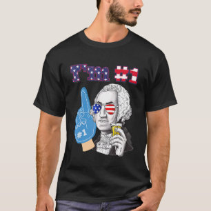 4. Juli George Washington Nummer 1 US-Flagge T-Shirt