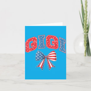 4. Juli Gigi Preppy Unabhängigkeitstag Oma Karte