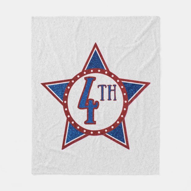 4. Juli Glitzer Picnic Blanket Fleecedecke (Vorderseite)