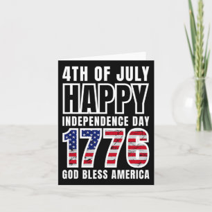4. Juli Glücklicher Unabhängigkeitstag 1776 Gott s Karte