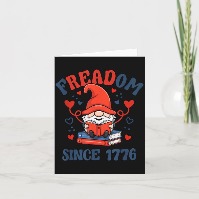 4. Juli Gnom Feuerwerk Freadom Buch Karte (Vorderseite)
