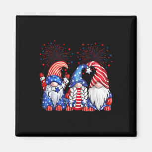 4. Juli Gnomes Amerika Flagge Patriotisch mit Magnet