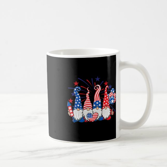 4. Juli Gnomes Patriotic American Flag Niedlich Gn Kaffeetasse (Rechts)