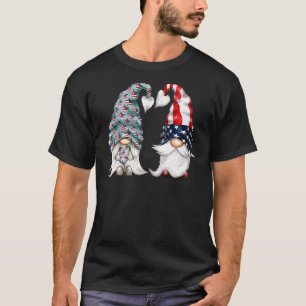 4. Juli Gnomies für Proud Veteran zwei Patrioti T-Shirt