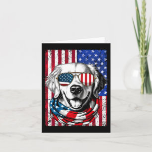 4. Juli Golden Retriever Hund American Flag USA Karte