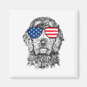 4. Juli Goldendoodle Doodle Hund Patriotisch Usa Magnet