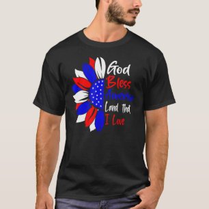 4. Juli Gott segne Amerika Land, dass ich Sonne Li T-Shirt