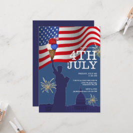 4. Juli GRILLEN Cookout Ice Creme Family Party Einladung